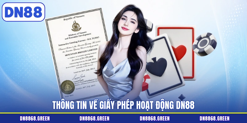 Thông tin về giấy phép hoạt động DN88